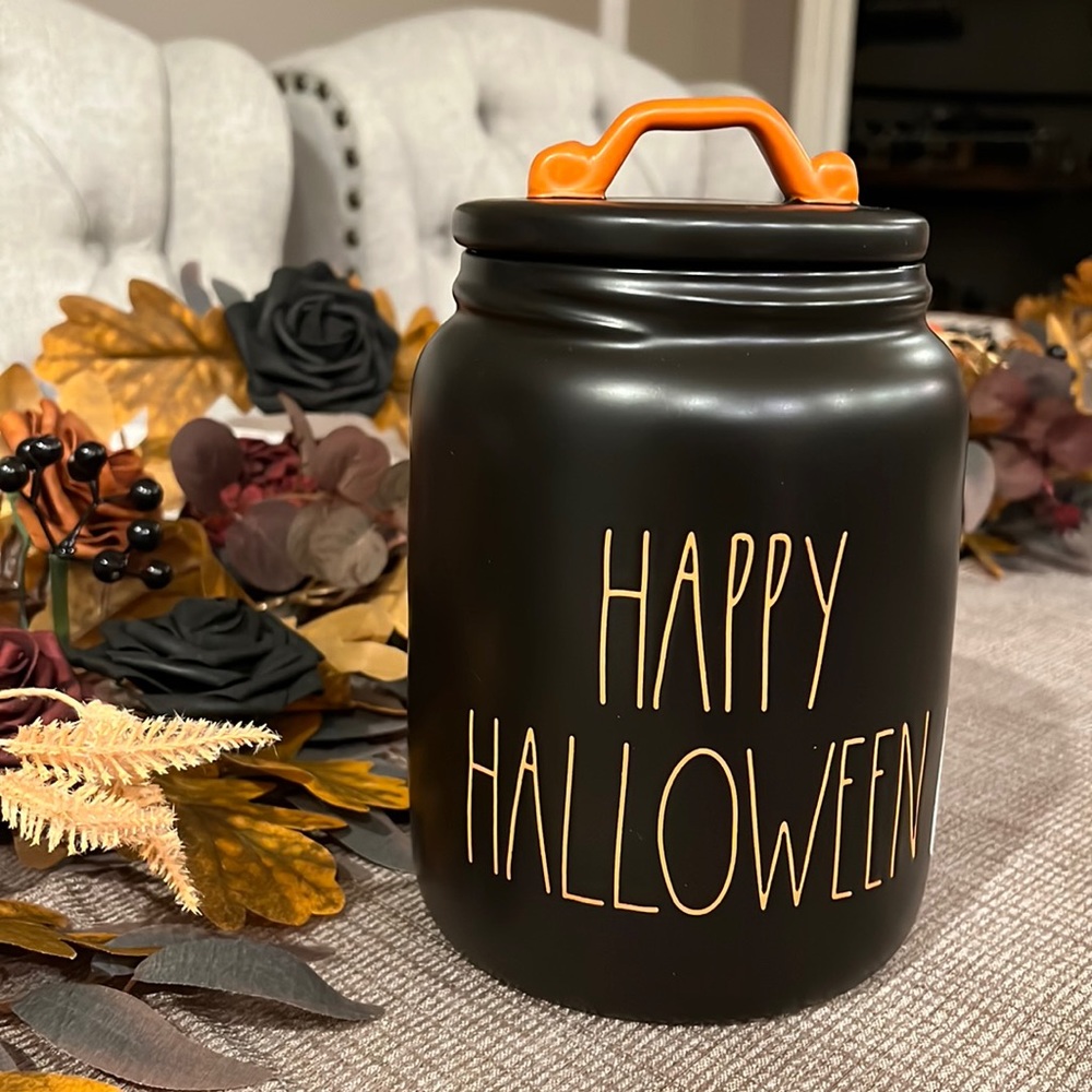 Happy Halloween big canister! Rae dunn